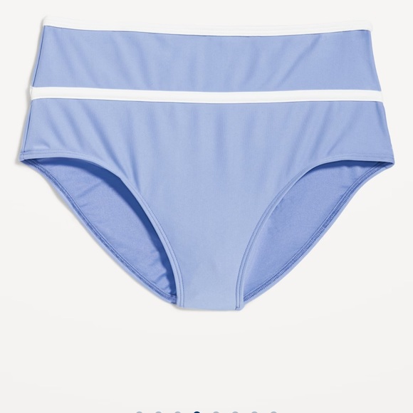 NWT OLD NAVY High-Waisted Bikini Swim Bottoms Color: Blue Overall - Picture 1 of 10